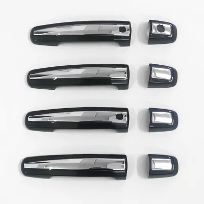 Cnleague Black with Chrome Door Handle Cover for Brezza, Victoris, Grand Vitara, Hyryder, New Swift, Swift Old, Swift Dzire Old, Ritz, SX4, Ertiga Old, Celerio, Ignis