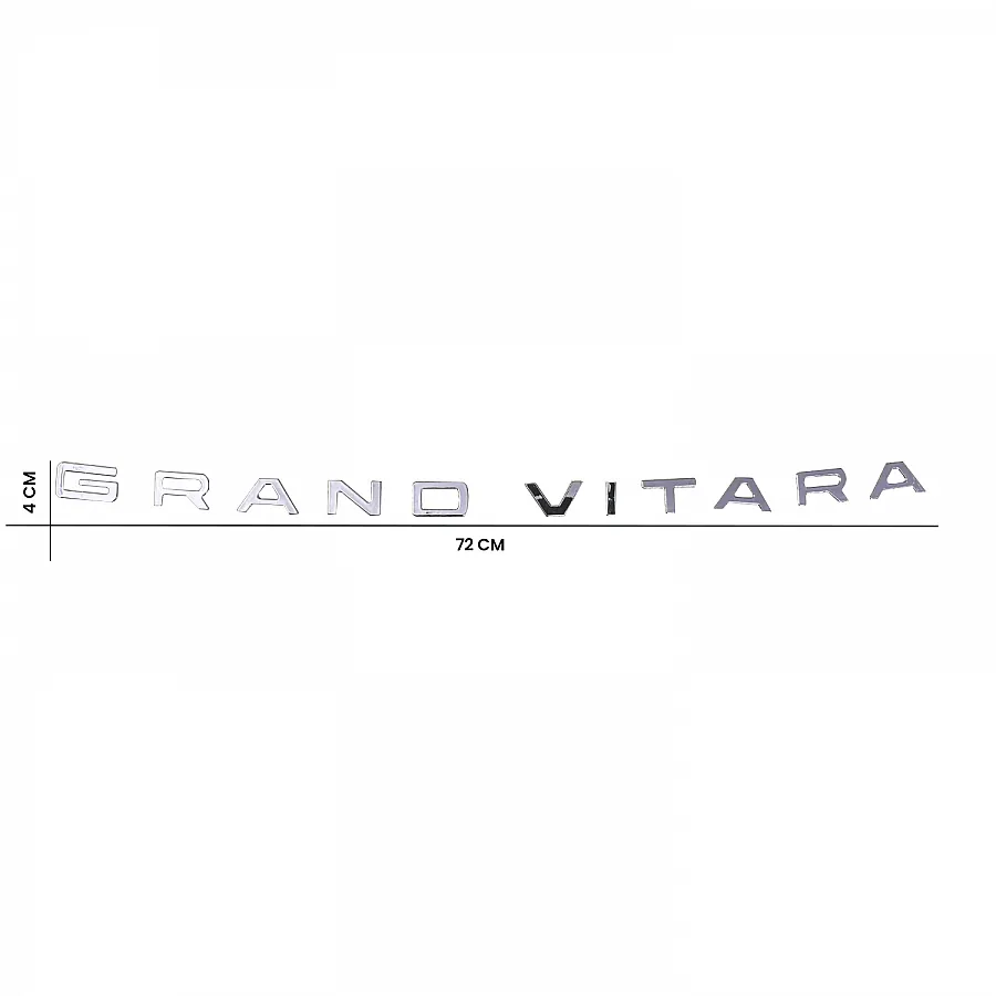 Cnleague Grand Vitara Logo 3D Chrome Letter Emblem