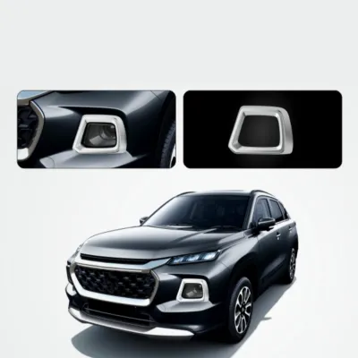 Galio Maruti Suzuki Grand Vitara 2022 Onwards Lower Head Lamp Chrome Garnish - Set of 2 Pcs. Galio Maruti Suzuki Grand Vitara 2022 Onwards Lower Head Lamp Chrome Garnish - Set of 2 Pcs.