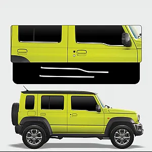 GFX Maruti Suzuki Jimny 2023 Onwards Lower Window Chrome Garnish GFX Maruti Suzuki Jimny 2023 Onwards Lower Window Chrome Garnish