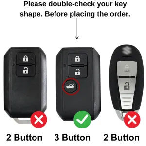 Silicone Key Cover For Baleno, Glanza, Swift, Ertiga, Rumion, XL6, Dzire, Fronx, Taisor, Scross, Celerio, Ciaz, Brezza, Grand Vitara, Hyryder, Jimny, Ignis - SZK-C3