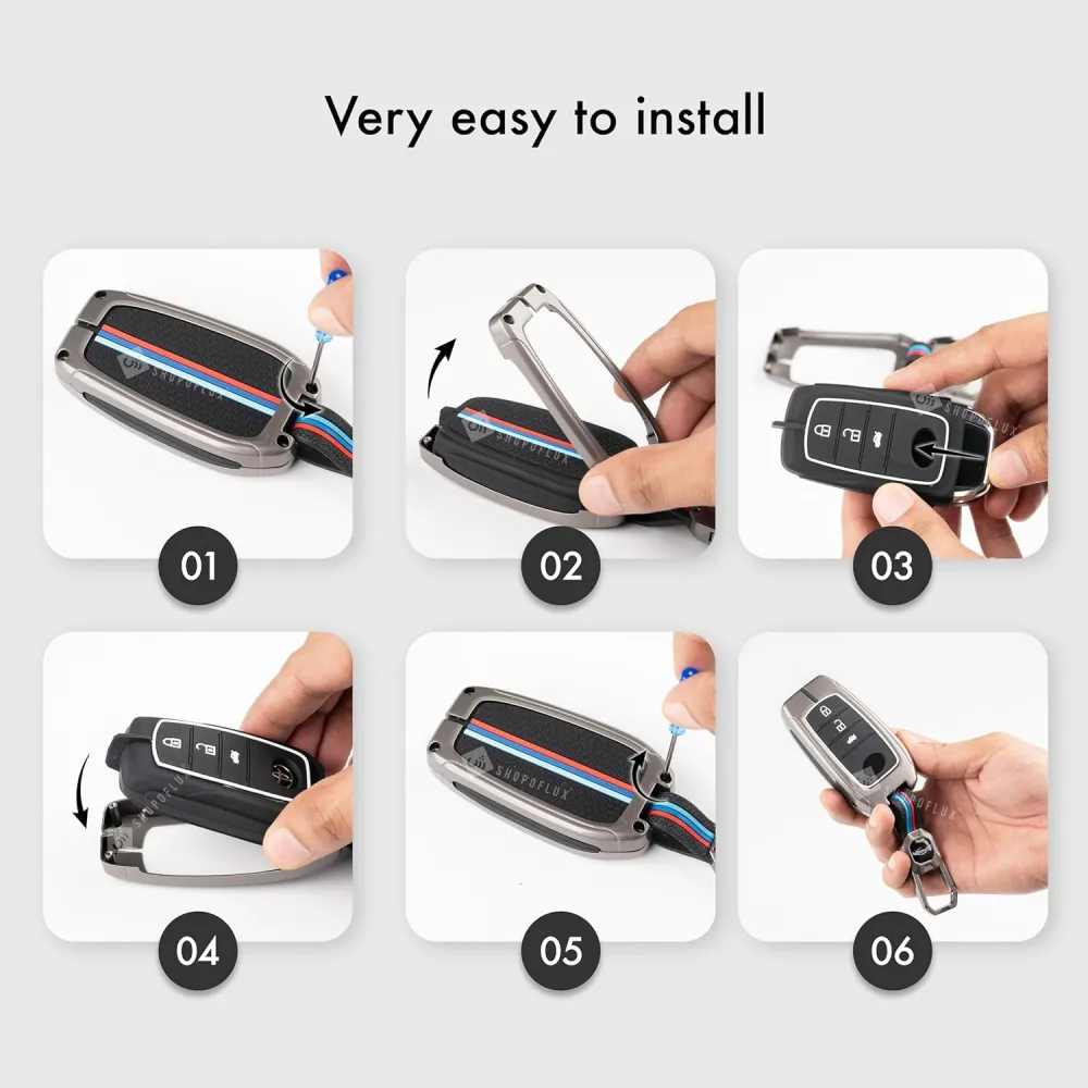 Metal key Cover For Toyota Innova Crysta, Hycross, Hilux - TYT-A2