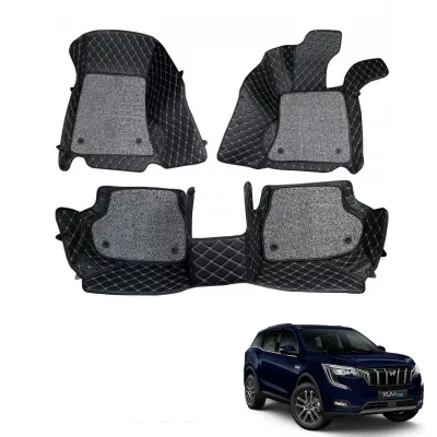 Mahindra Xuv 700 Onwards Premium Diamond Pattern 7D Car Floor Mats (Set of 3)