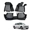 Volkswagen Passat Premium Diamond Pattern 7D Car Floor Mats (Set of 3, Black) Volkswagen Passat Premium Diamond Pattern 7D Car Floor Mats (Set of 3, Black)