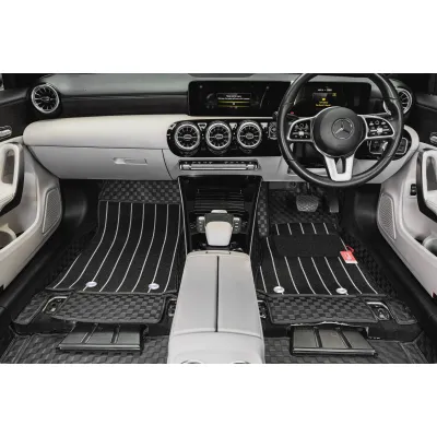 Luxury Florino Floor Mats for Audi A4 2016 Onwards - Black Color
