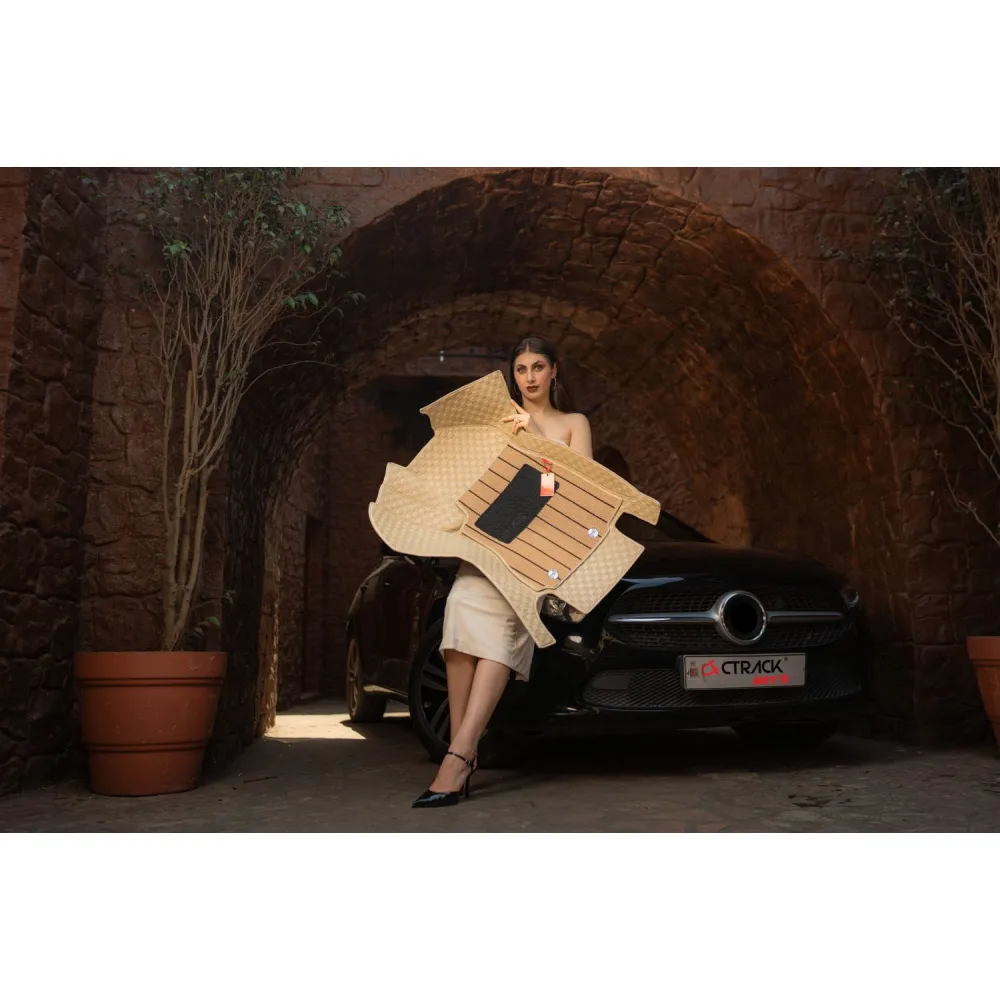 Luxury Florino Floor Mats for BMW 3 Series 2020 Onwards - Beige Color