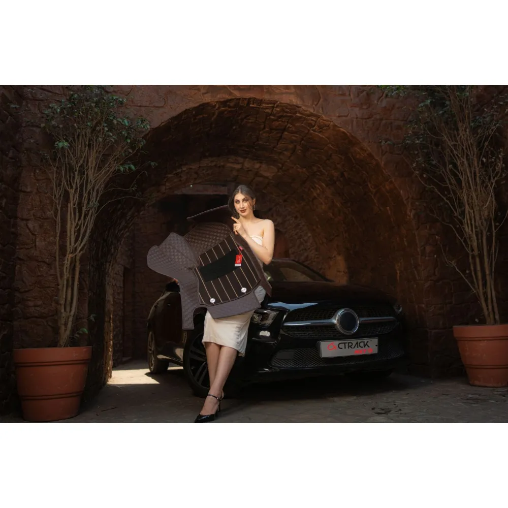 Luxury Florino Floor Mats for BMW 3 Series 2020 Onwards - Brown Color