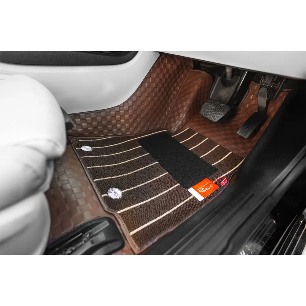 Luxury Florino Floor Mats for BMW 3 Series 2020 Onwards - Brown Color
