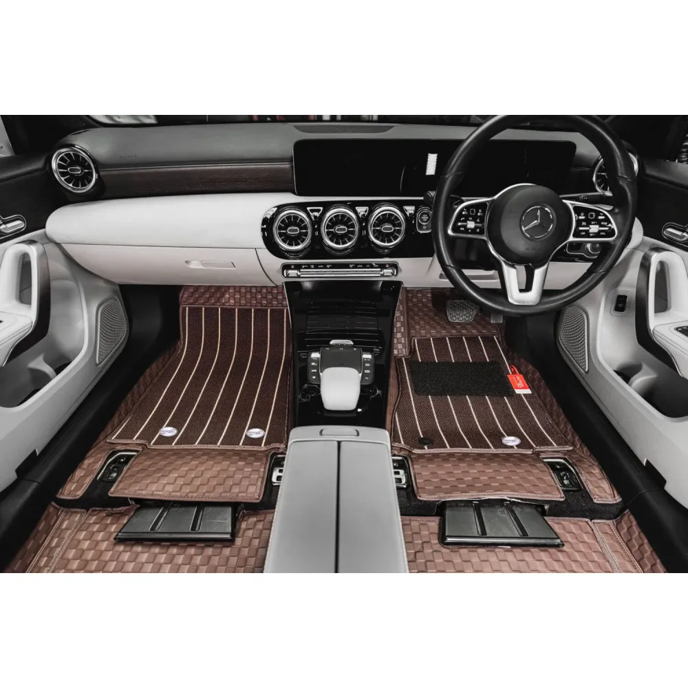 Luxury Florino Floor Mats for BMW 3 Series 2020 Onwards - Brown Color