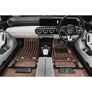 Luxury Florino Floor Mats for Audi A4 2016 Onwards - Coffee Color