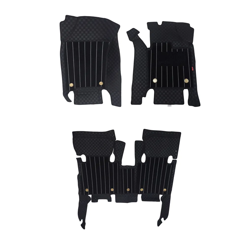 Black Luxury Florino Floor Mats for MG Hector 2019 Onwards