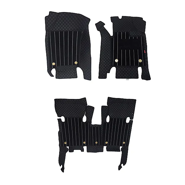 Black Luxury Florino Floor Mats for MG Hector 2019 Onwards