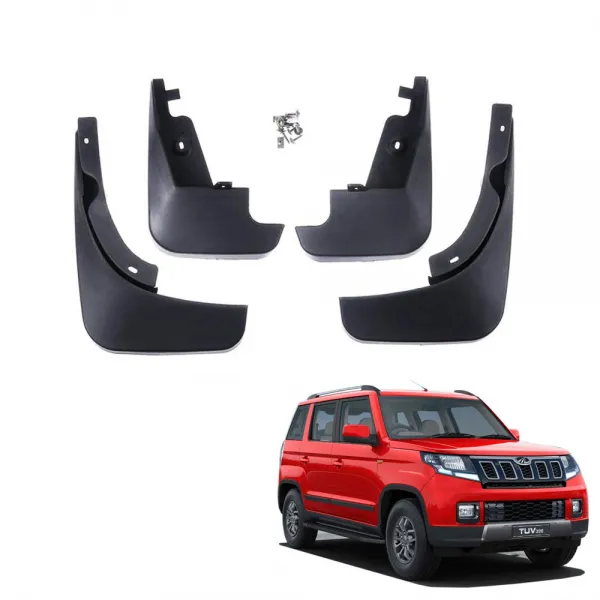 Techo O.E. Type Mud Flaps for Mahindra TUV 300 2015 Onwards Techo O.E. Type Mud Flaps for Mahindra TUV 300 2015 Onwards