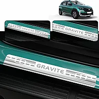 Galio Stainless Steel Door Sill Guards for Nissan Gravite 2026 Onwards Galio Stainless Steel Door Sill Guards for Nissan Gravite 2026 Onwards