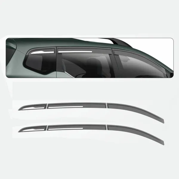 Galio Chrome Line Door Visor for Gravite, Triber Galio Chrome Line Door Visor for Gravite, Triber
