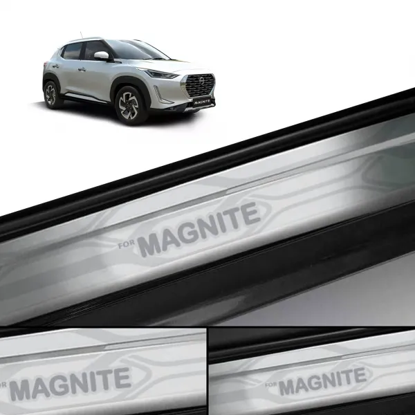 Galio Stainless Steel Door Sill Guards for Nissan Magnite 2020 Onwards Galio Stainless Steel Door Sill Guards for Nissan Magnite 2020 Onwards
