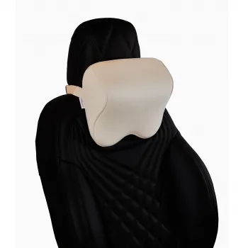 Orthopedic Comfort Neck Rest for Car – Beige Color (Medium Size)
