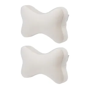 Orthopedic Memory Foam Bone Neck Rest (Set of 2, Beige)