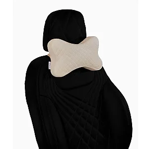 Orthopedic Memory Foam Bone Neck Rest (Set of 2, Beige)