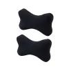 Orthopedic Memory Foam Bone Neck Rest (Set of 2, Black)
