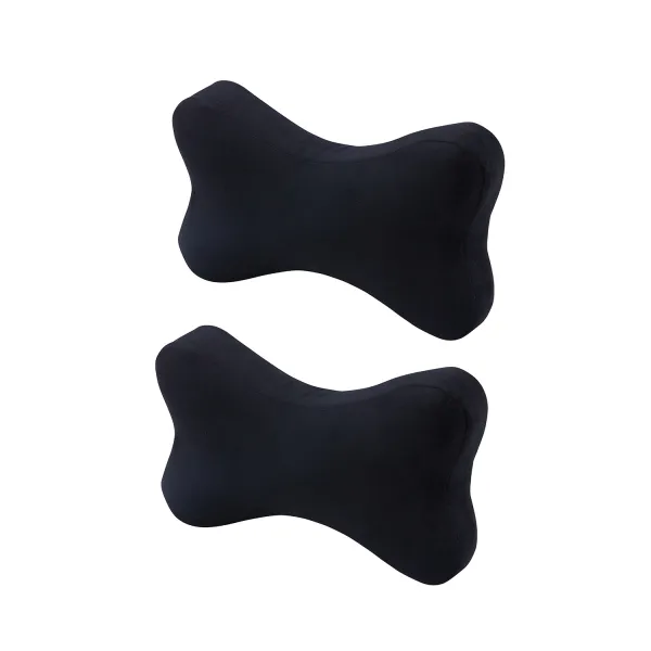 Orthopedic Memory Foam Bone Neck Rest (Set of 2, Black)