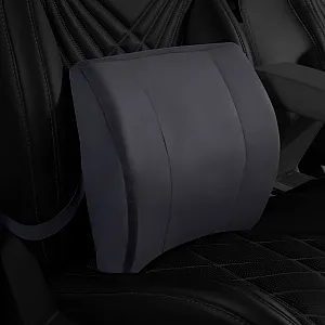 Orthopedic L4 Lumbar Support Back Cushion for Car, Chair and Office Chair - Black Color