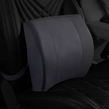 Orthopedic L4 Lumbar Support Back Cushion for Car, Chair and Office Chair - Black Color