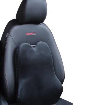 Orthopedic Lumbar Support Back Cushion for Car, Chair and Office Chair - Black Color