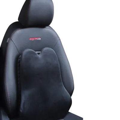 Orthopedic Lumbar Support Back Cushion for Car, Chair and Office Chair - Black Color