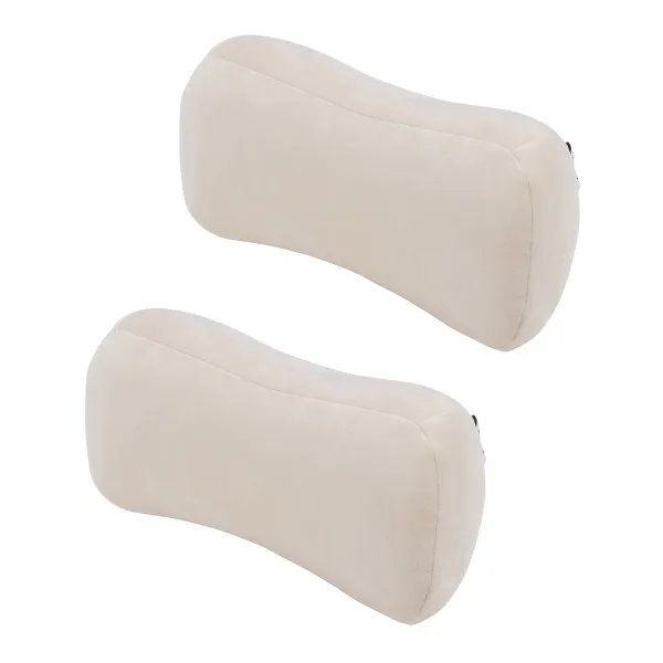 Orthopedic Memory Foam Broad Neck Rest (Set of 2, Beige)