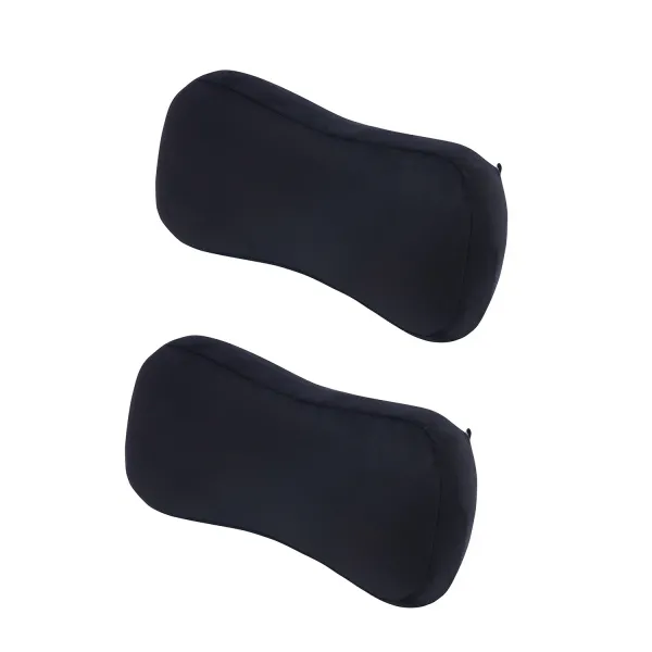 Orthopedic Memory Foam Broad Neck Rest (Set of 2, Black)