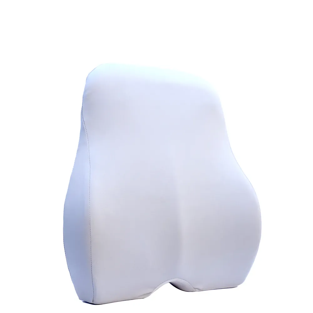 Orthopedic L5 Cozy Lumbar Support Back Cushion for Car, Chair and Office Chair - White Color