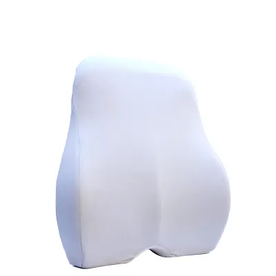 Orthopedic L5 Cozy Lumbar Support Back Cushion for Car, Chair and Office Chair - White Color