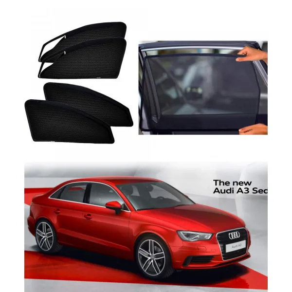 Audi A3 Zipper Magnetic Window Sun Shades - 4 Pieces Audi A3 Zipper Magnetic Window Sun Shades - 4 Pieces