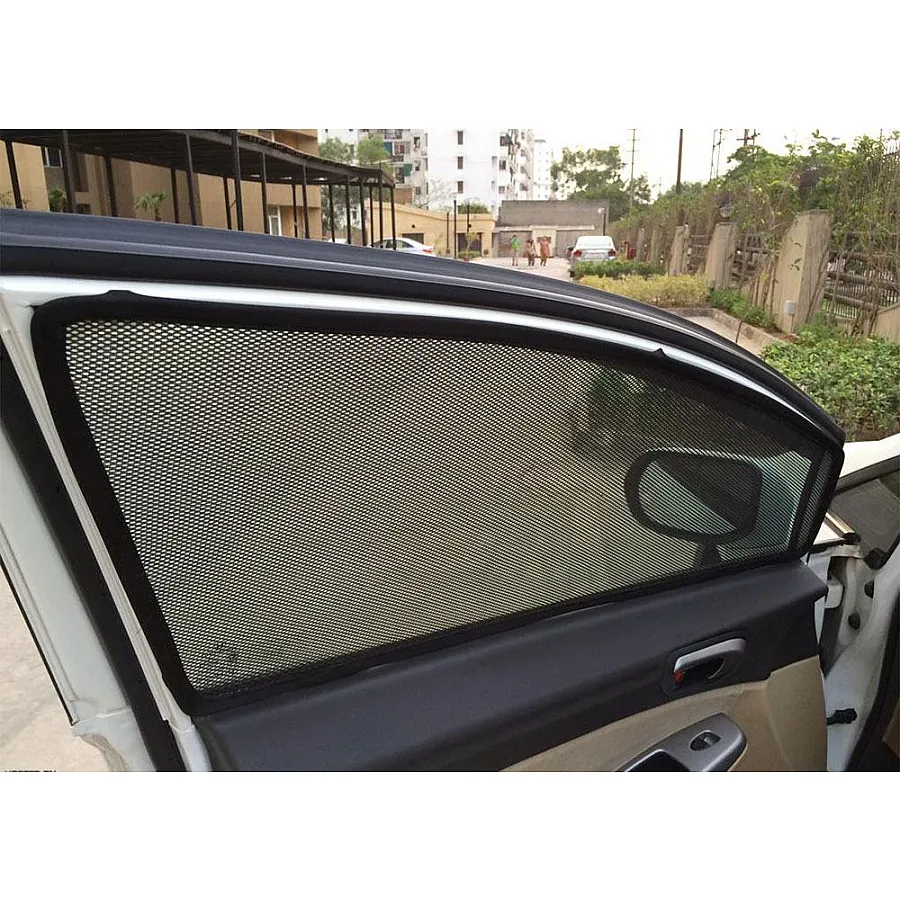 Maruti Suzuki Ritz 2009 Onwards Zipper Magnetic Window Sun Shades - 4 Pieces