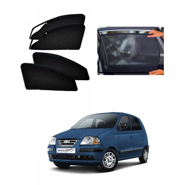 Hyundai Santro Xing Zipper Magnetic Window Sun Shades - 4 Pieces Hyundai Santro Xing Zipper Magnetic Window Sun Shades - 4 Pieces