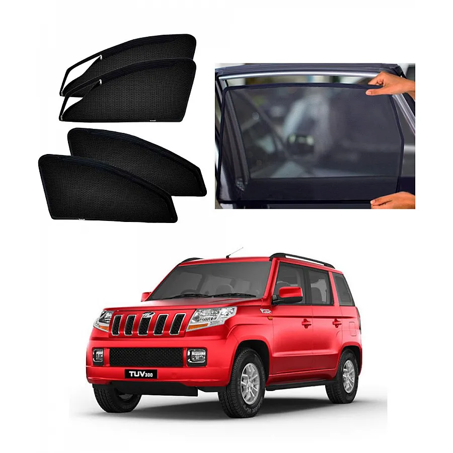 Mahindra TUV 300 2015 - 2022 Zipper Magnetic Window Sun Shades Set Of 6
