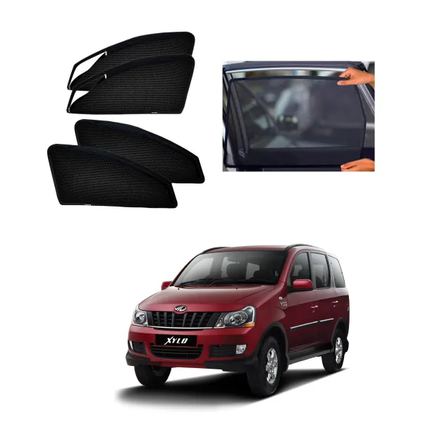 Mahindra Xylo 2009 Onwards Zipper Magnetic Window Sun Shades - 6 Pieces