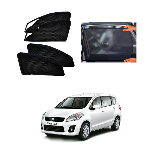 Maruti Suzuki Ertiga 2012 - 2017 Zipper Magnetic Window Sun Shades Set Of 6