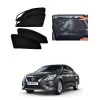 Nissan Sunny 2014 Onwards Zipper Magnetic Window Sun Shades - 4 Pieces
