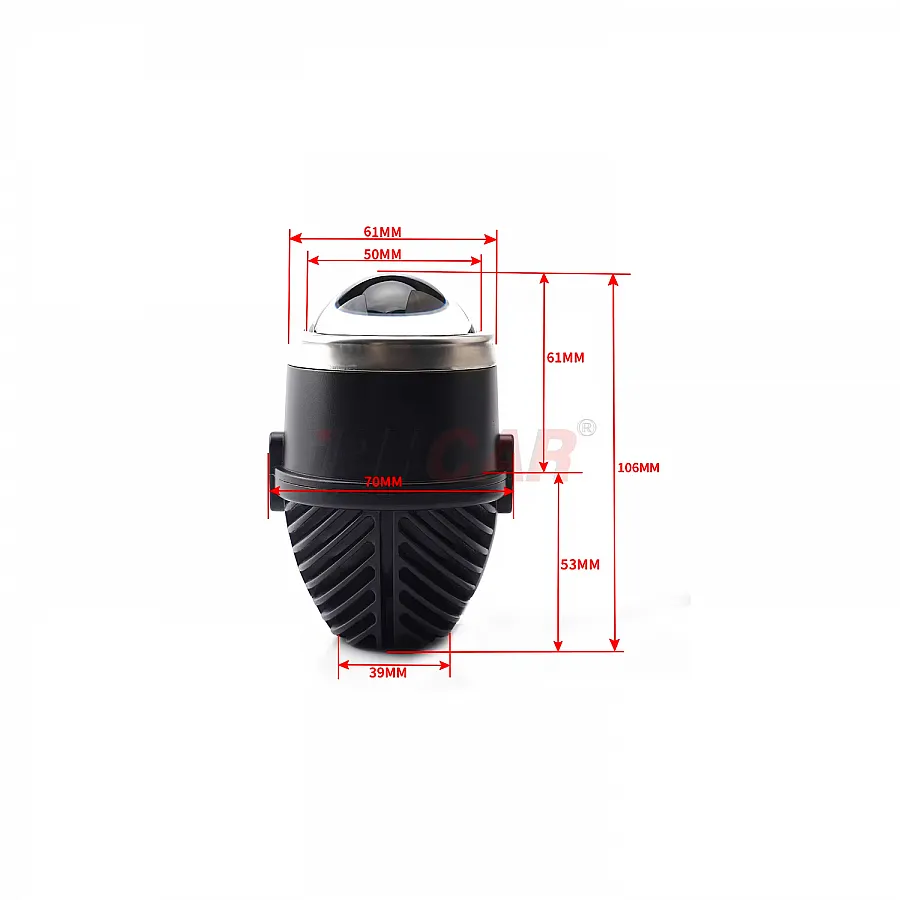 IPH Car 50W M513 LED Fog Lamp 2 Inch Projector Lights - Tri Color