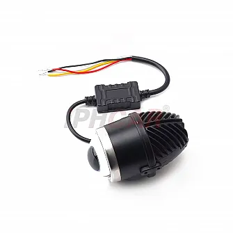 IPH Car 50W M513 LED Fog Lamp 2 Inch Projector Lights - Tri Color