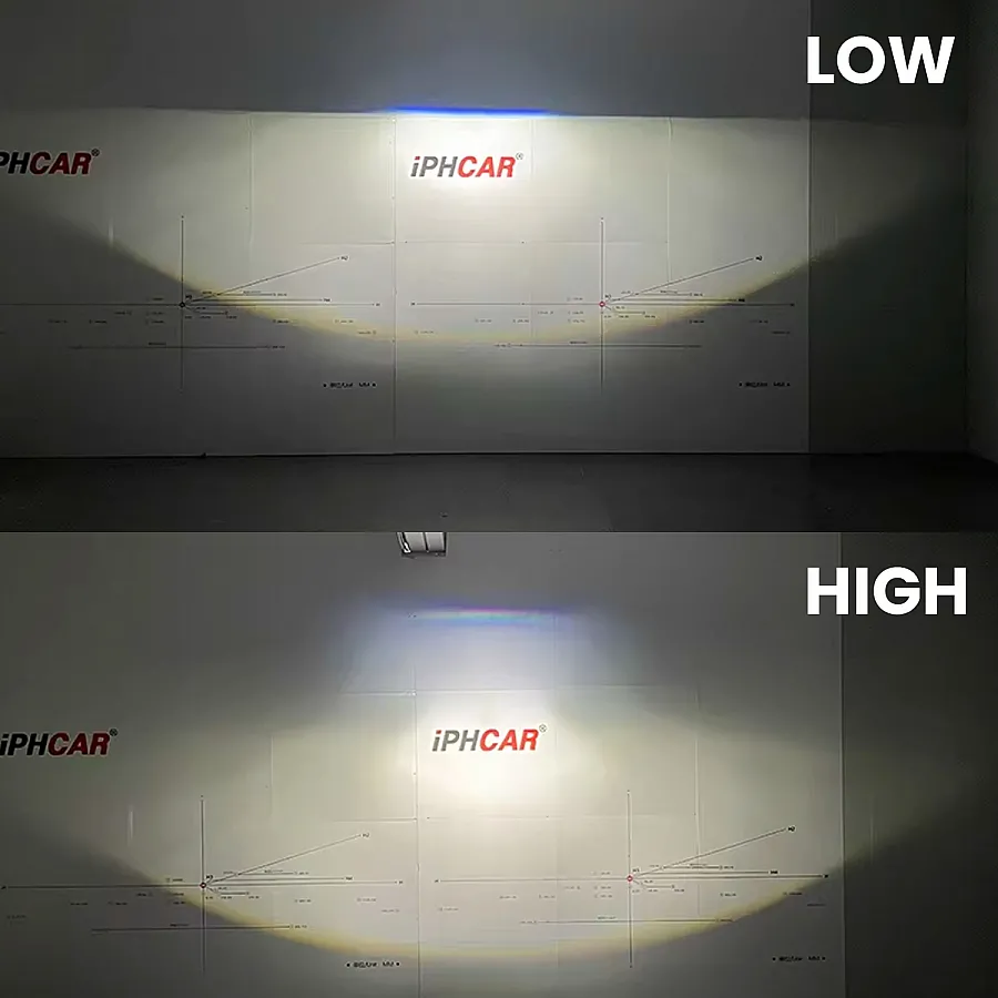 IPH Car 50W M513 LED Fog Lamp 2 Inch Projector Lights - Tri Color