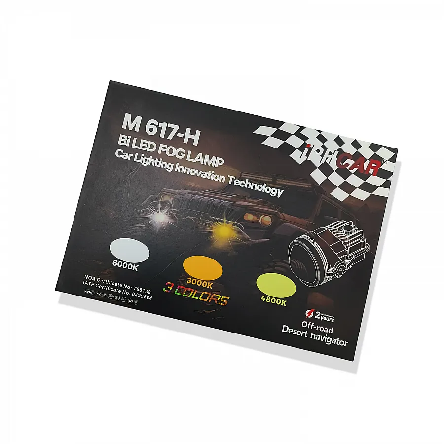 IPH Car 35W M617-H LED Fog Lamp Projector Lights Tri Color