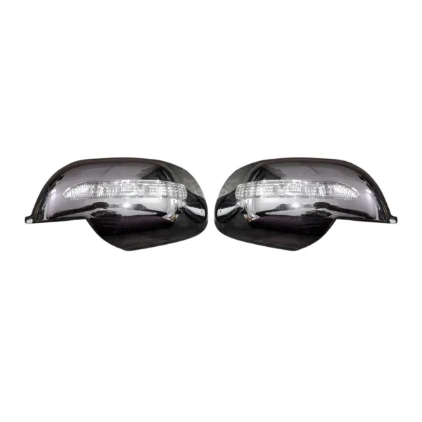 Chrome ORVM Mirror Cover with Indicator for Duster, Lodgy, Terrano