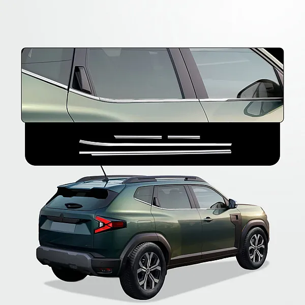 Galio Lower Window Chrome Garnish for Renault Duster 2026 Onwards Galio Lower Window Chrome Garnish for Renault Duster 2026 Onwards