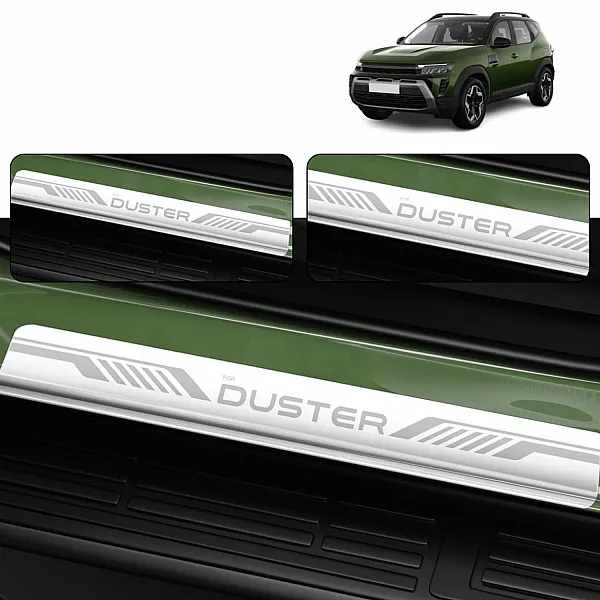 Galio Stainless Steel Door Sill Guards for Renault Duster 2026 Onwards Galio Stainless Steel Door Sill Guards for Renault Duster 2026 Onwards