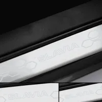 Galio Skoda Slavia 2022 Onwards Satinless Steel Sill Plate Guards 
