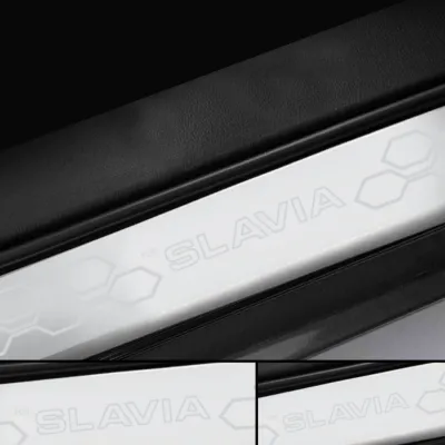 Galio Skoda Slavia 2022 Onwards Satinless Steel Sill Plate Guards 