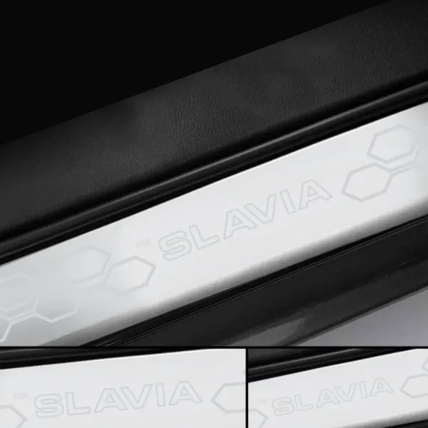 Galio Skoda Slavia 2022 Onwards Satinless Steel Sill Plate Guards 